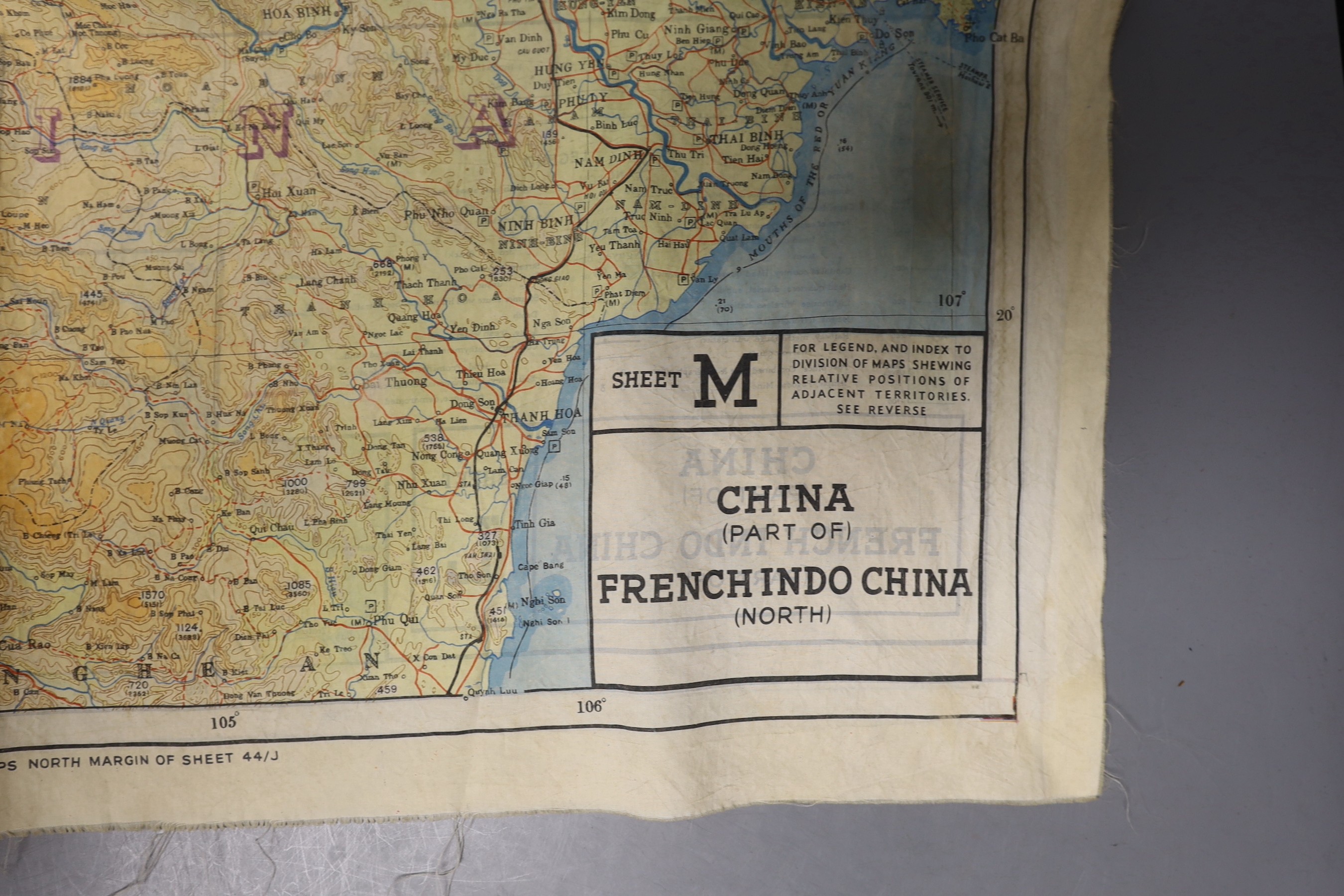 An M Sheet China/French Indo China map